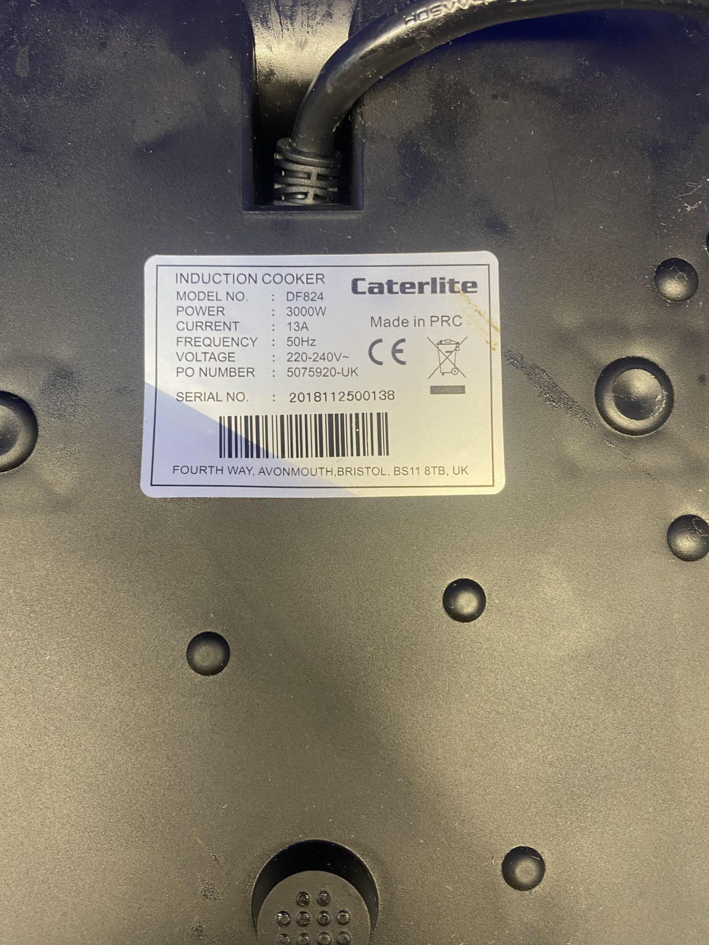 Caterlite DF824 Touch Control Double Induction Hob - Bild 7 aus 7