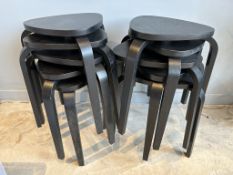 10 x Small Black Stools