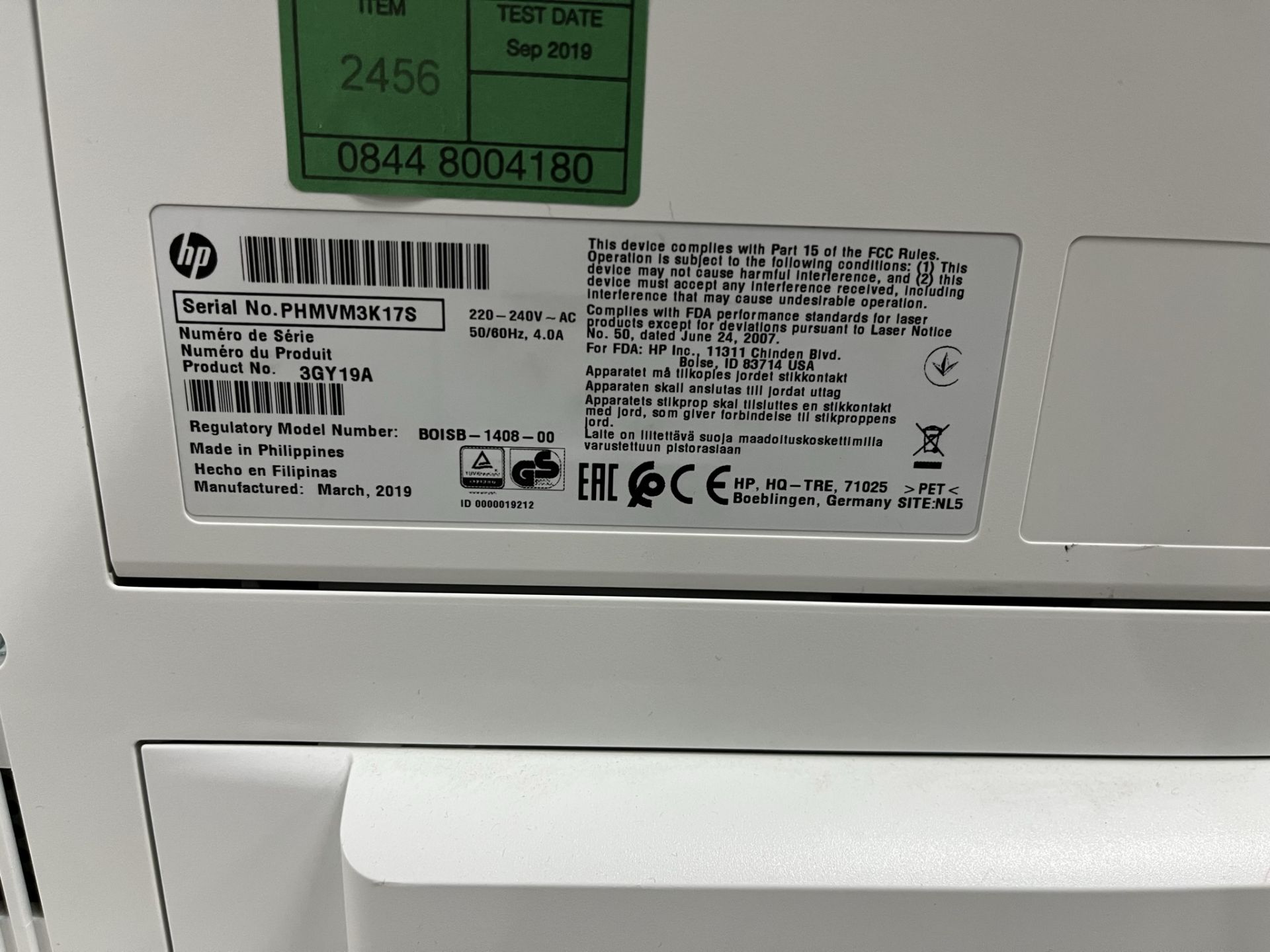 HP BOISB-1408-00 Multifunction Printer - Image 11 of 12