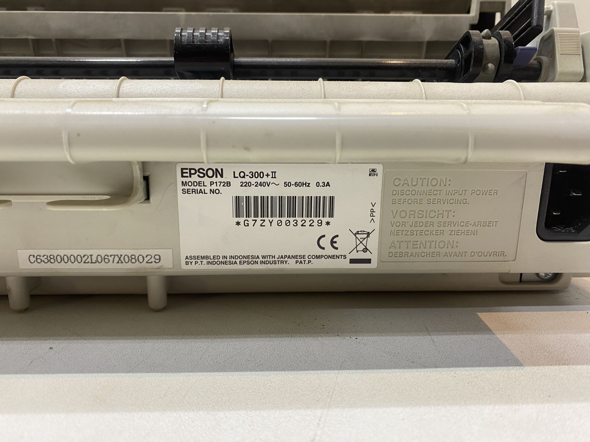 Epson P172b 24pin dot matrix line printer - Image 15 of 16