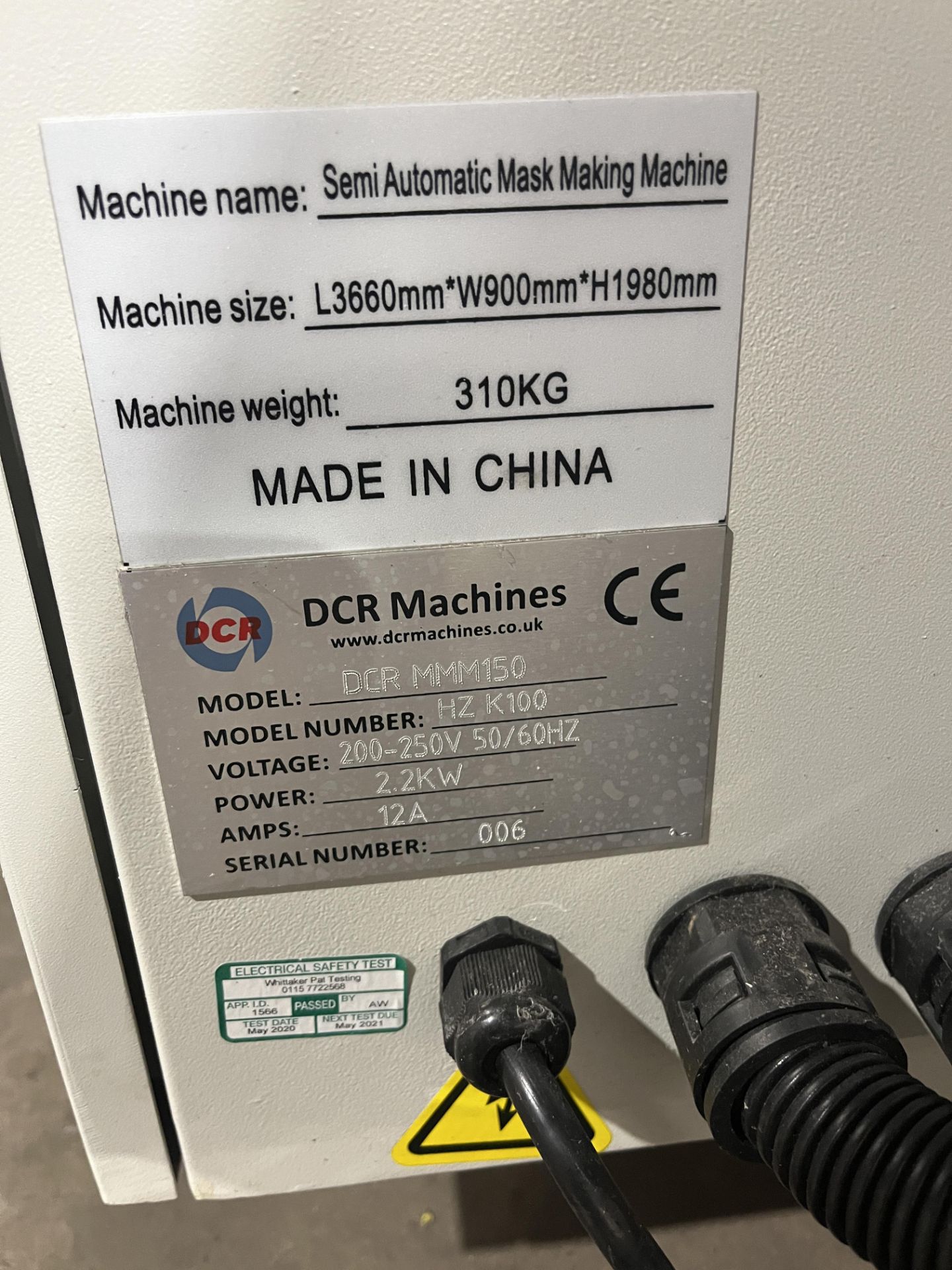 DCR-MMM150 Semi Automatic Mask Making Machine - Image 9 of 9