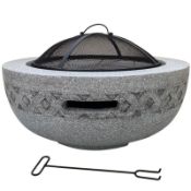 4 x ABLO Solana Grey Wood Burning Fire Pit | ZMD-TM8008