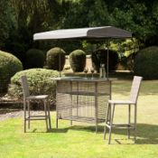 Greenland 2 Seater Bar Set With Canopy | GF07643 (Please Note: Damage to Packaging)