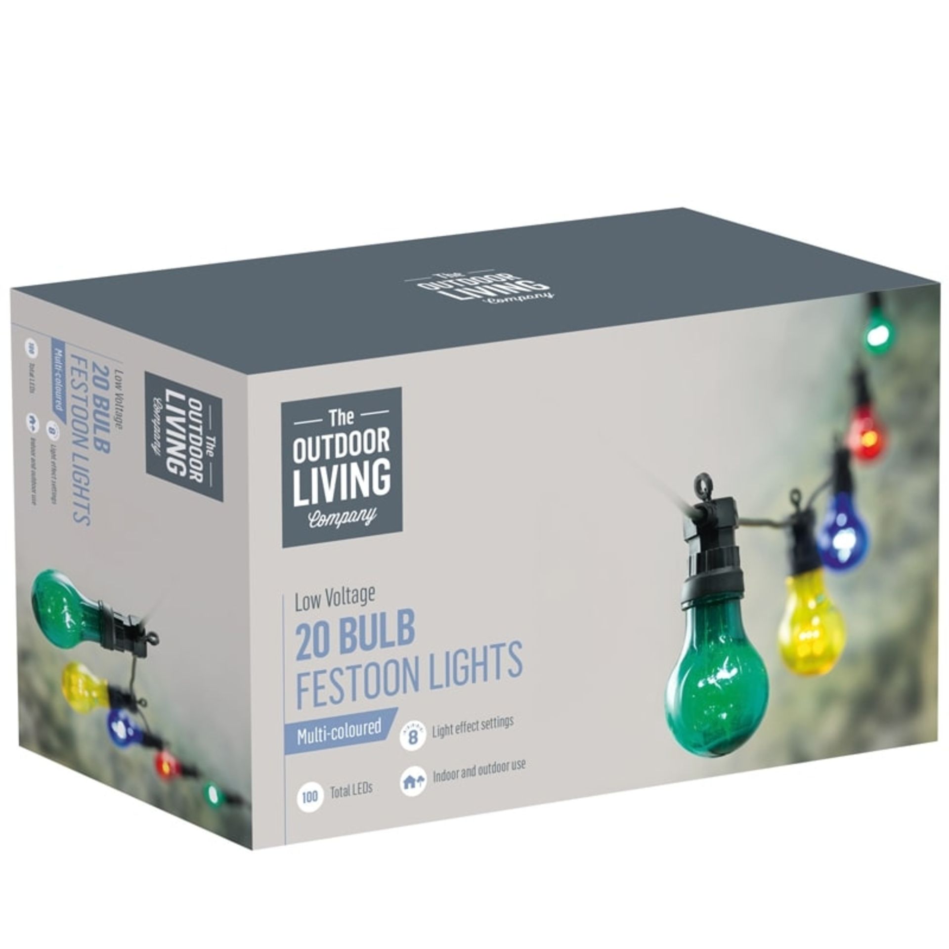 2 x 20 Bulb Multi-Coloured LED Party Lights | LT181010M