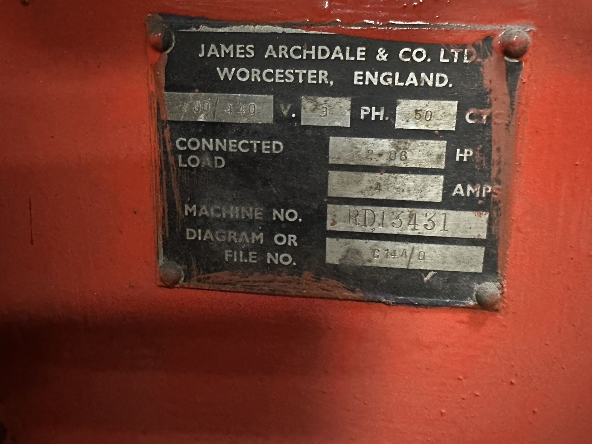 James Archdale & Co Ltd Radial Arm | Machine No: RD13431 - Image 2 of 2