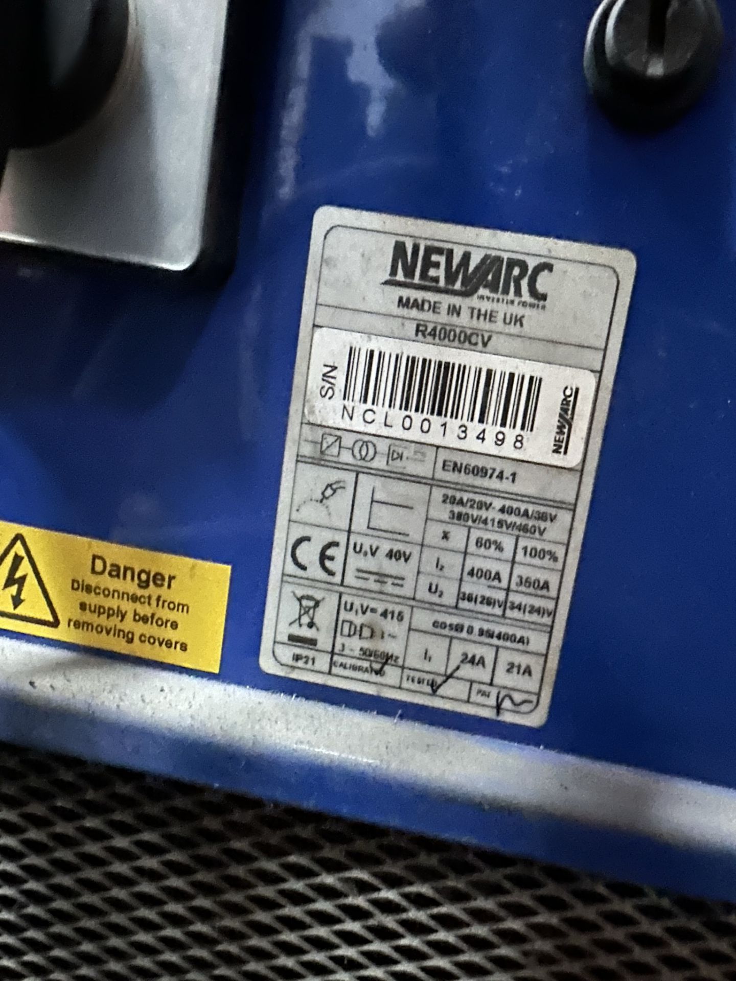 Newarc R4000CV Portable Mig Welder - Image 2 of 2