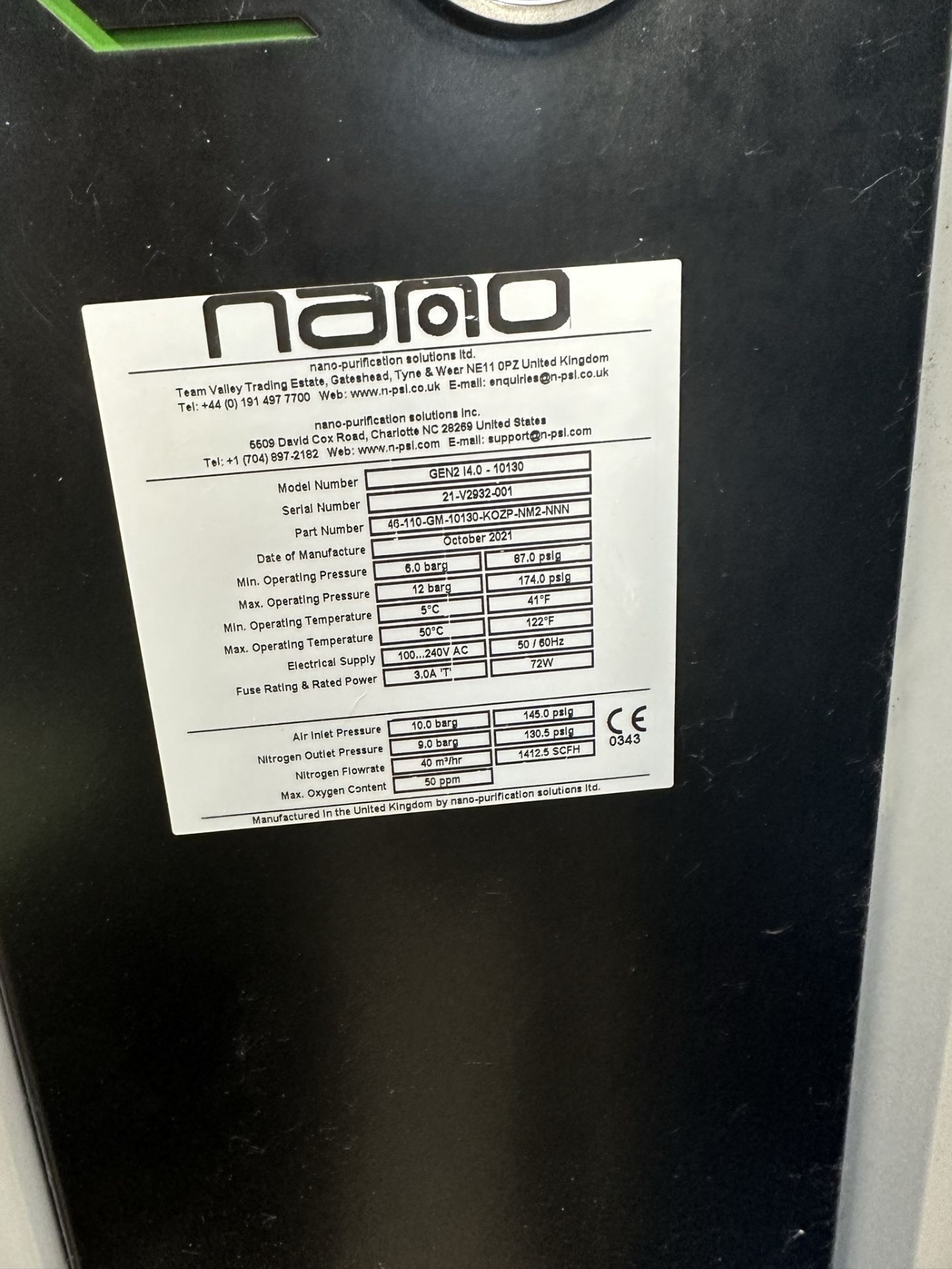 High Pressure Nitrogen Generation Package | YOM 2020 - Image 18 of 37