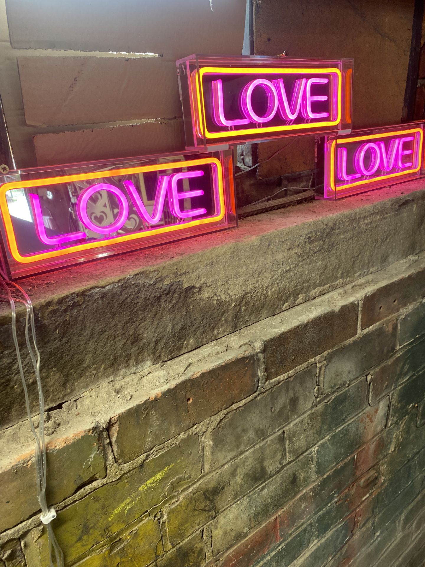 3 x Neon 'Love' Lights