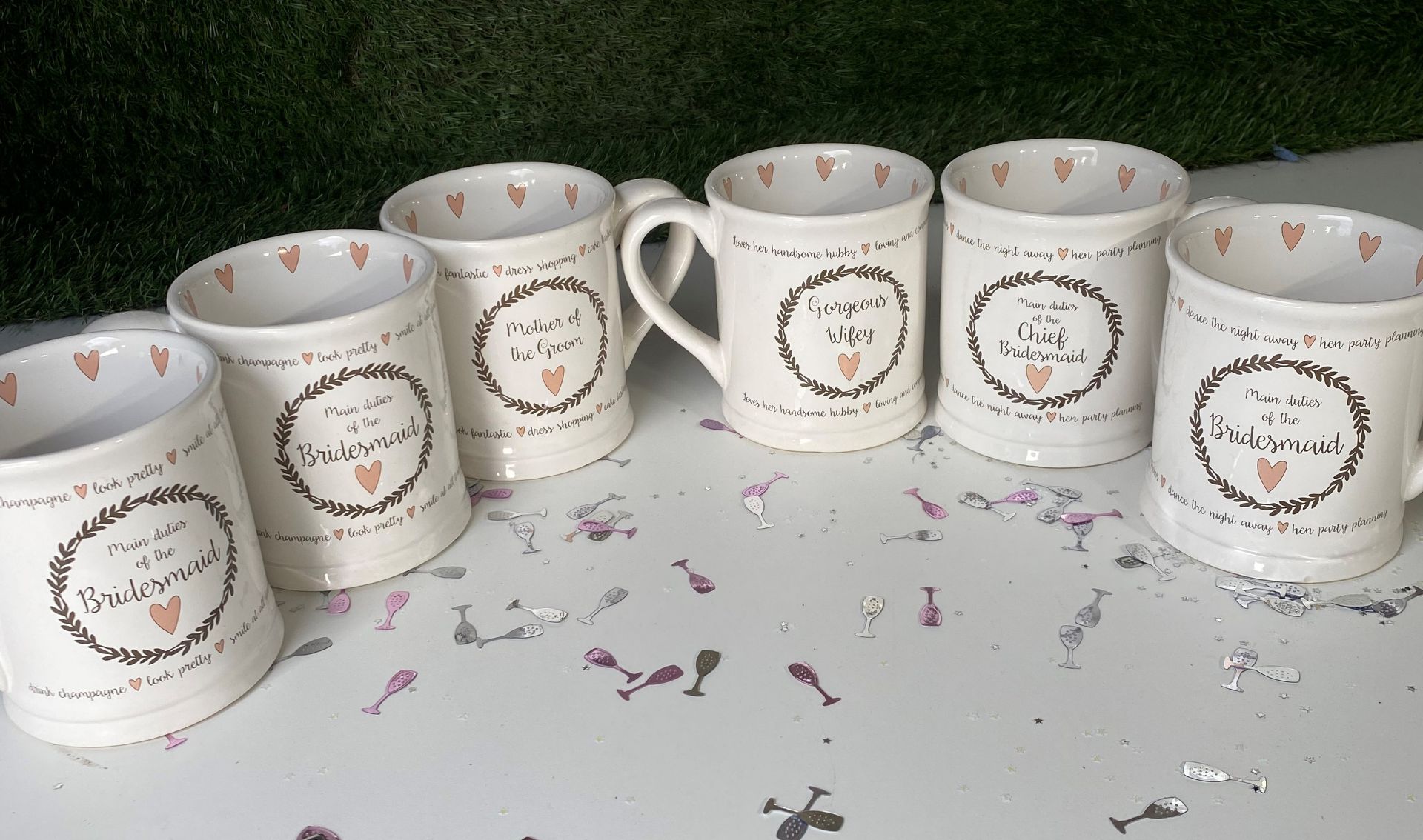 6 x Bridal Party Mugs