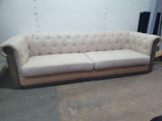 Beige 3 Seater Fabric Sofa
