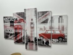 5 Piece Abstract Art - London Calling