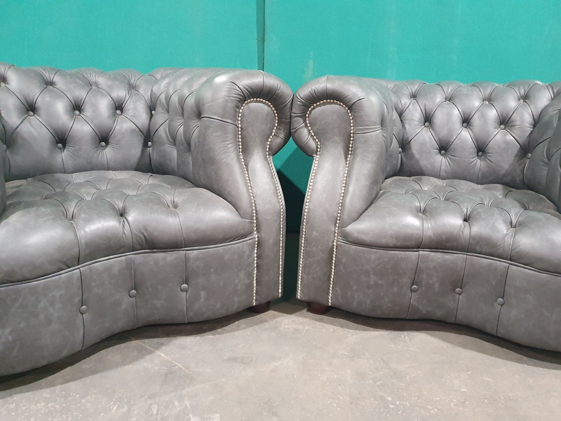 2 x New England Leather Chairs - Image 5 of 7