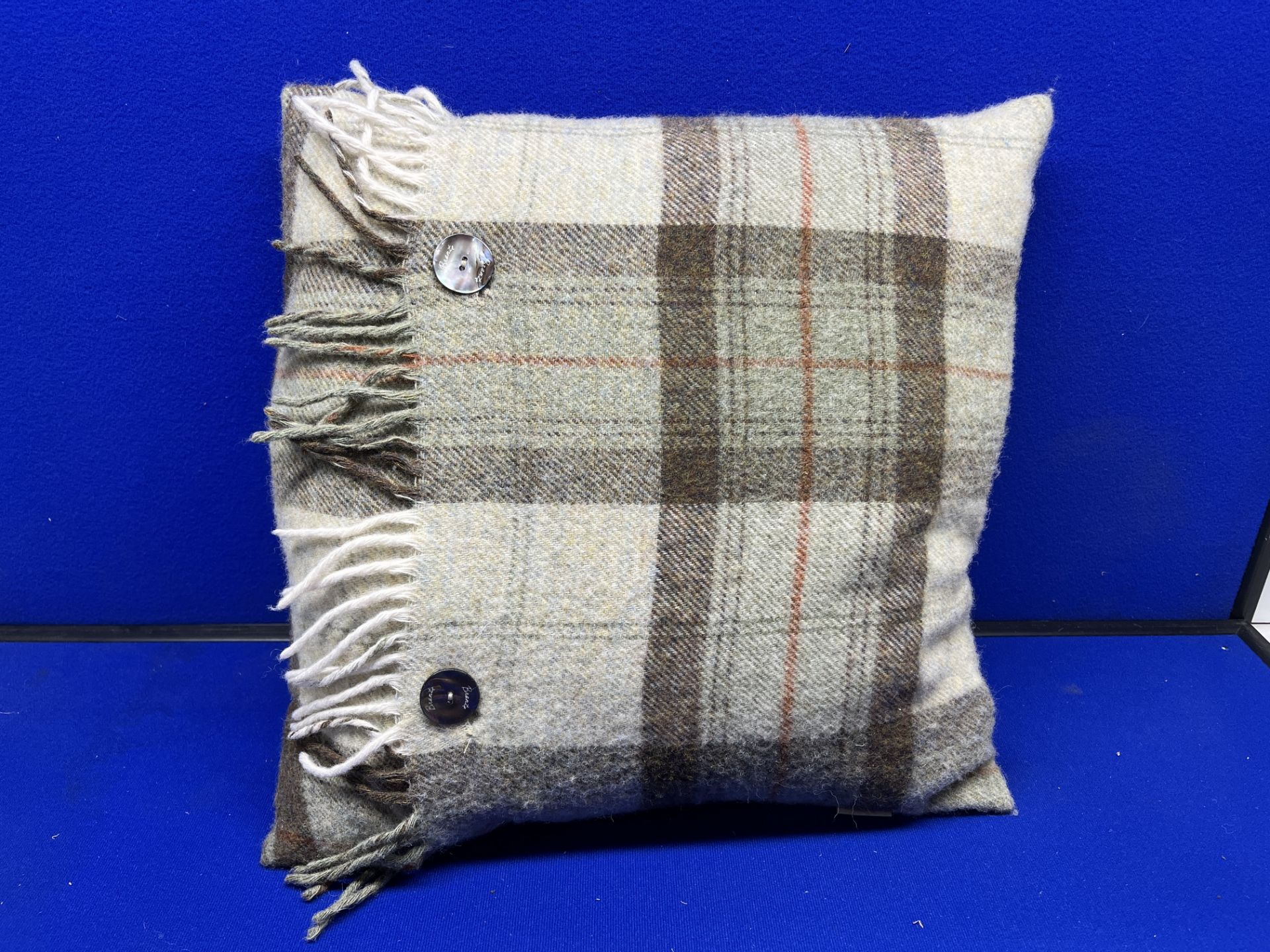 2 x Bronte By Moon Shetland Cushions - Sage - Image 2 of 4