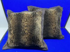 2 x Leopard Print Cushions