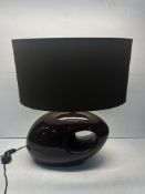 Chocolate Oval Table Lamp