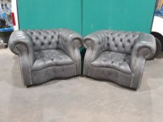 2 x New England Leather Chairs