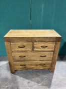 Oak Chest of Drawers | 2 Over 2 Drawer