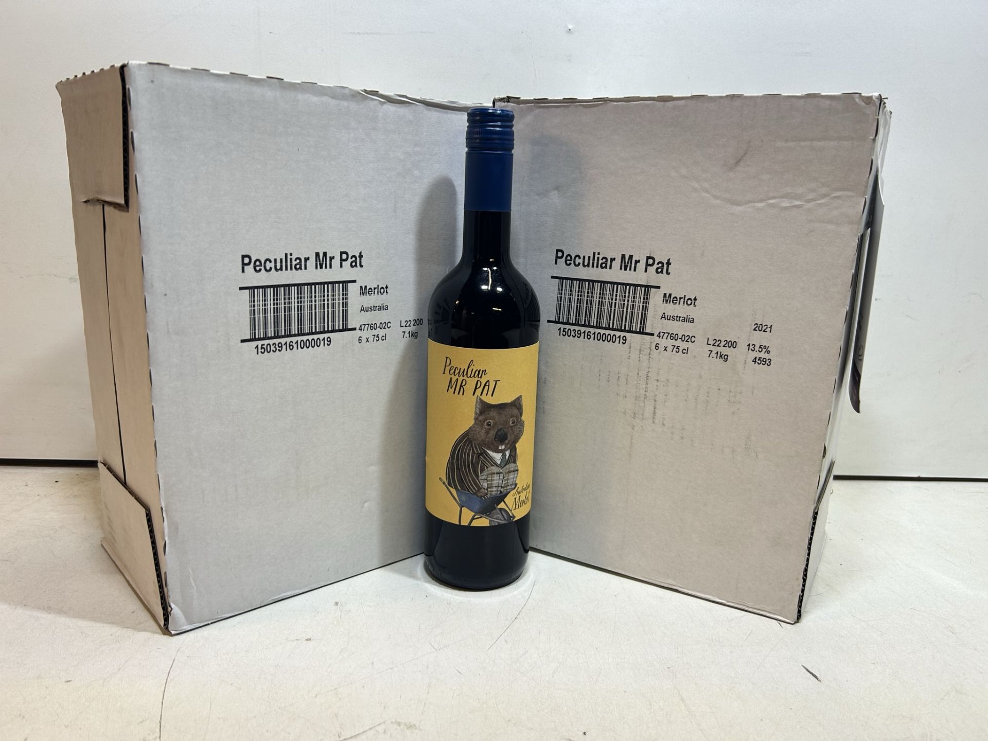 2 x Crates of Peculiar Mr Pat Australian Merlot Wine & 12 x Loose Bottles (24 x Bottles in Total)