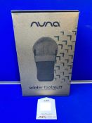 2 x Nuna Winter Footmuff Pram Attachments | Granite