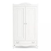 Grand Opulence 2 Piece Nursery Set | Wardrobe & Baby Changer | White