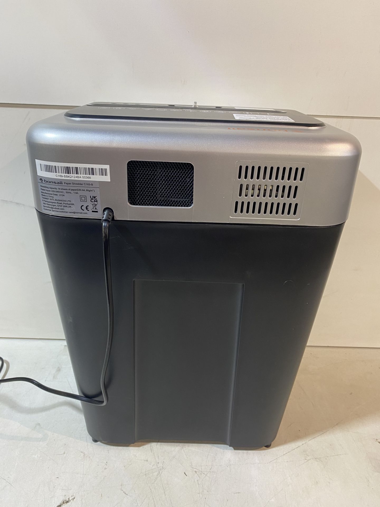 Bonsaii C169-B 14-Sheet Solid Steel Cutters Crosscut Paper Shredder - Image 5 of 6