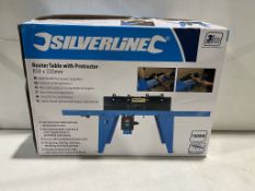 Silverline Router Table with Protractor - 850 x 335mm