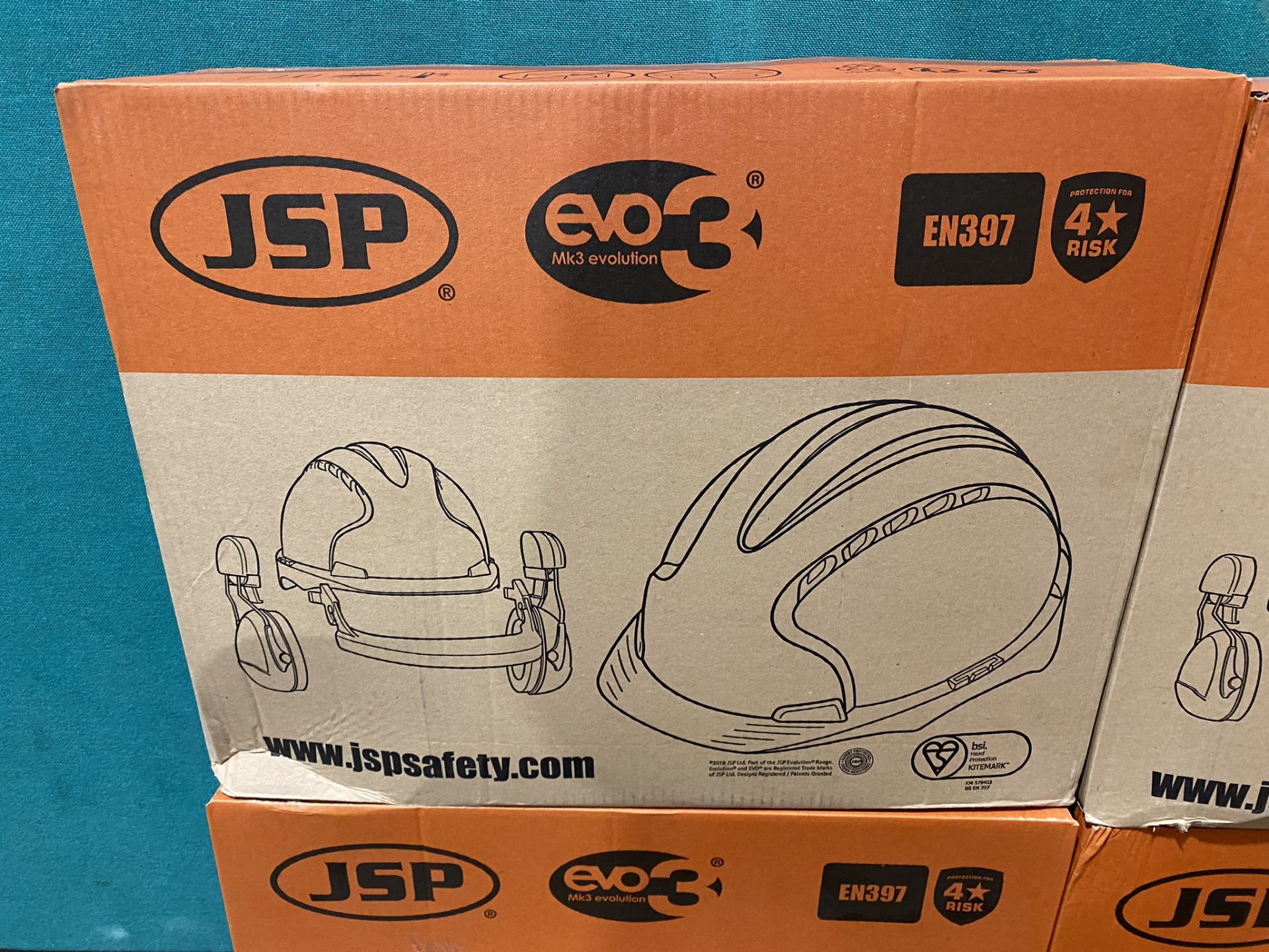 60 x JSP EV03 Mid Peak Vented White Helmets - Image 2 of 6