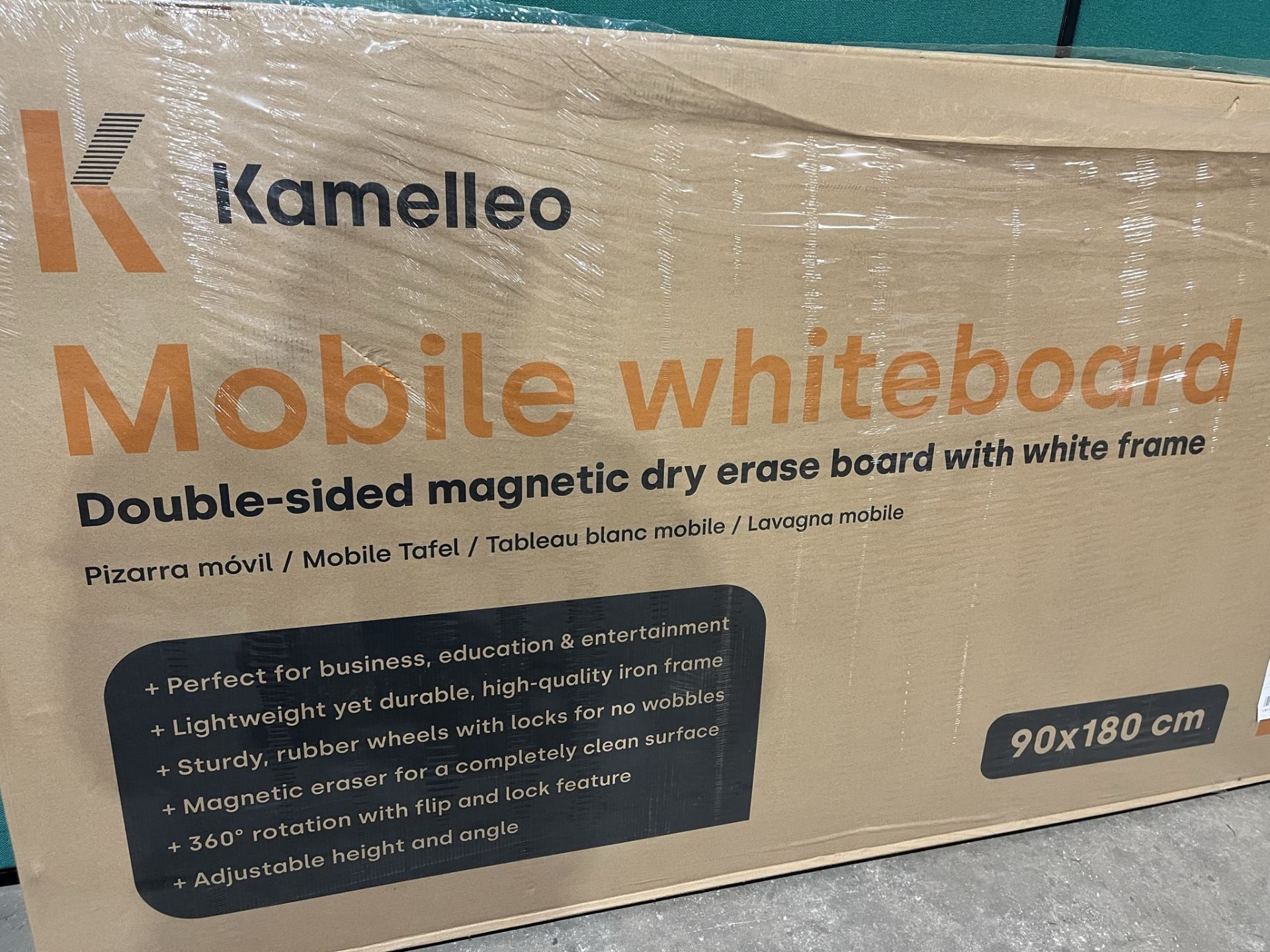 Kamelleo Double-Sided Magnetic Dry Erase Whiteboard - 90 x 180cm - Image 3 of 5