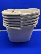 6 x Kitchen Krazy Mop Buckets W/ Ringer Taupe