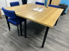 2 x Wooden Dining Tables w/ 4 x Chairs