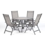 Adrano 4 Seater Reclining Dining Table Set