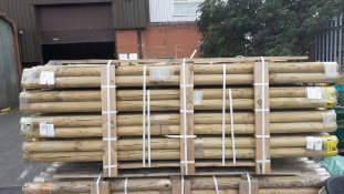 Pallet of 96 x Round 2.34m Wooden Poles