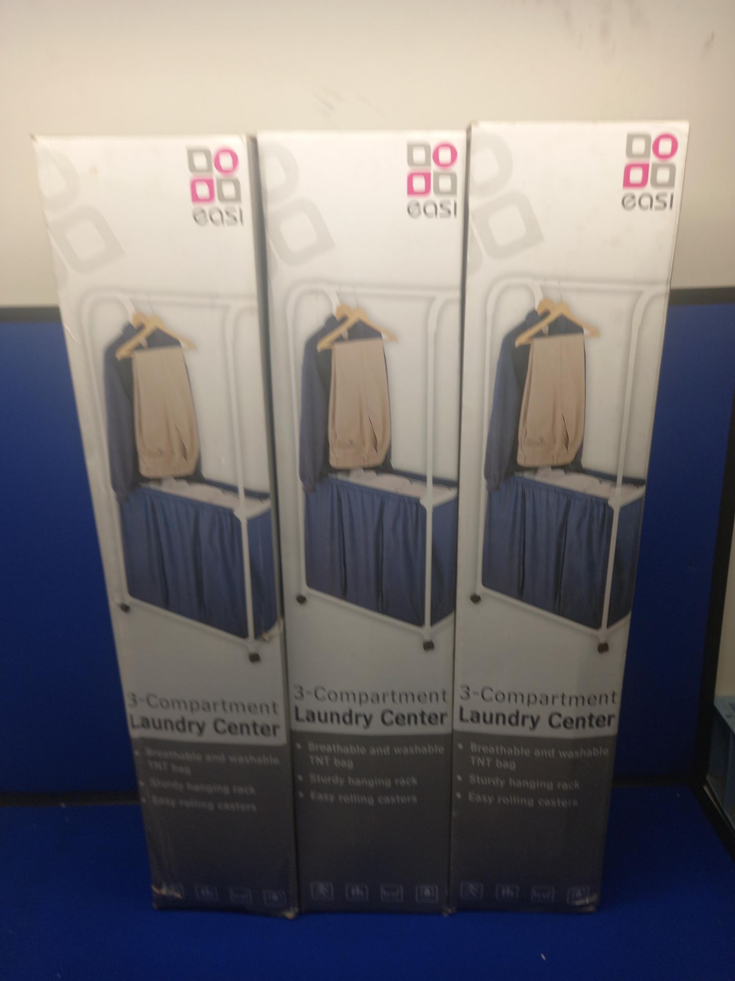 3 x Easi Three Compartment Laundry Centre