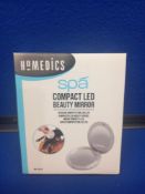 7 x Homedics Spa Compact LED Beauty Mirror