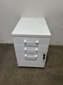 White 3 Drawer Pedestal