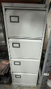 Unbranded 4 Drawer Metal Filing Cabinet *Missing Key*