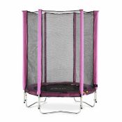 Plum 4.5ft Pink Trampoline With Enclosure