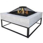 ABLO Mirri Grey Wood Burning Fire Pit