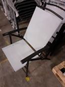 9 x Light Grey Folding Garden Chairs