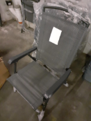 8 x Dark Grey Folding Garden Chairs