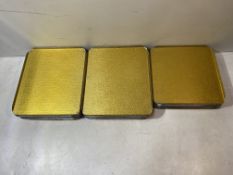 62 x Various Sized Gold Serving Trays