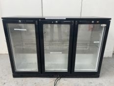 UKCM UKCM350H 320L Back Bar 3 Door Cooler