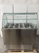 Inomak BS7300: Chilled Food Service Counter with Curved Glass Top