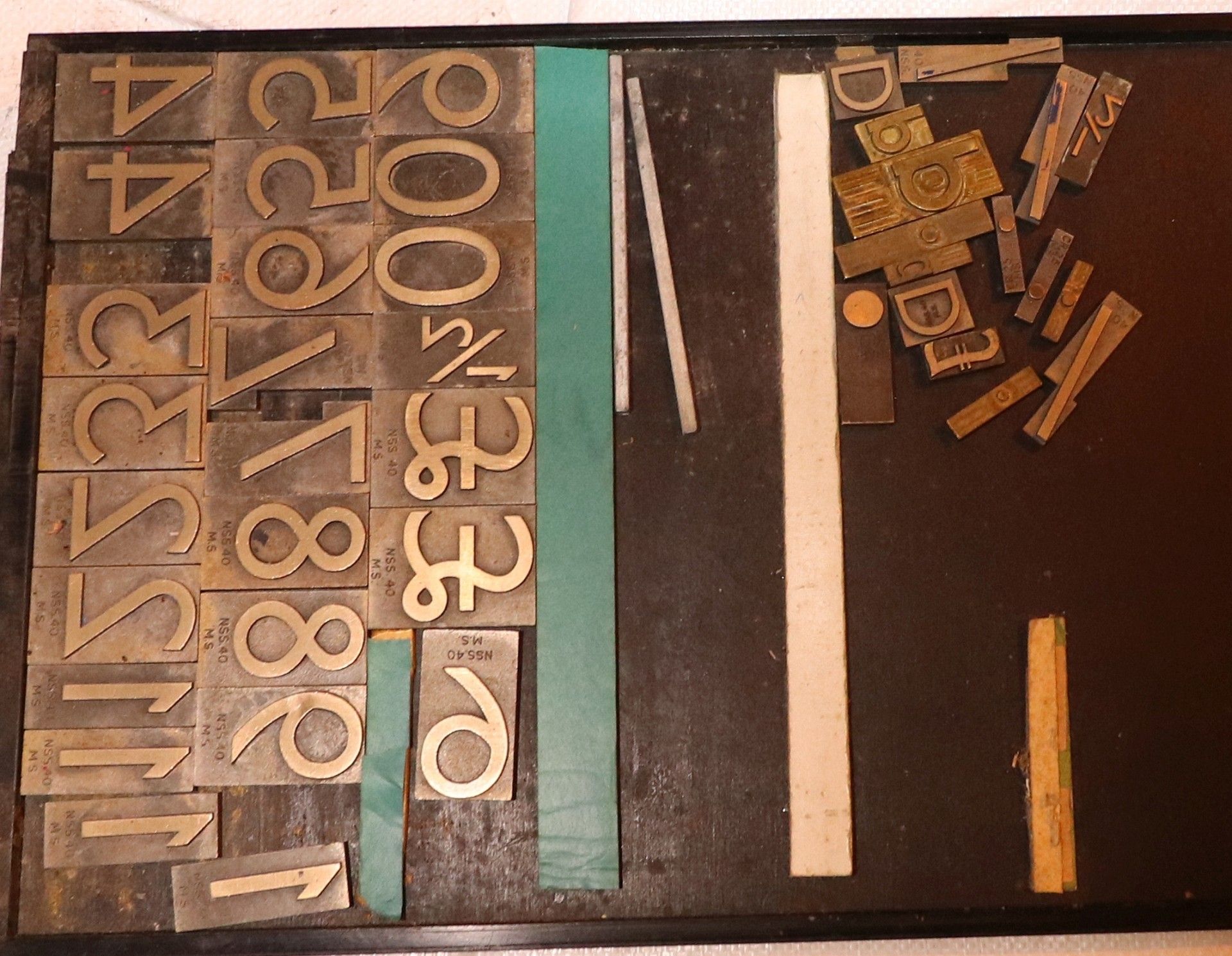 Wooden Box with Vintage Printers Typeset - Image 7 of 8