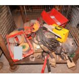 Assorted Workshop Equipment including Hand Winch, Sanders, Emery tape