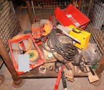 Assorted Workshop Equipment including Hand Winch, Sanders, Emery tape