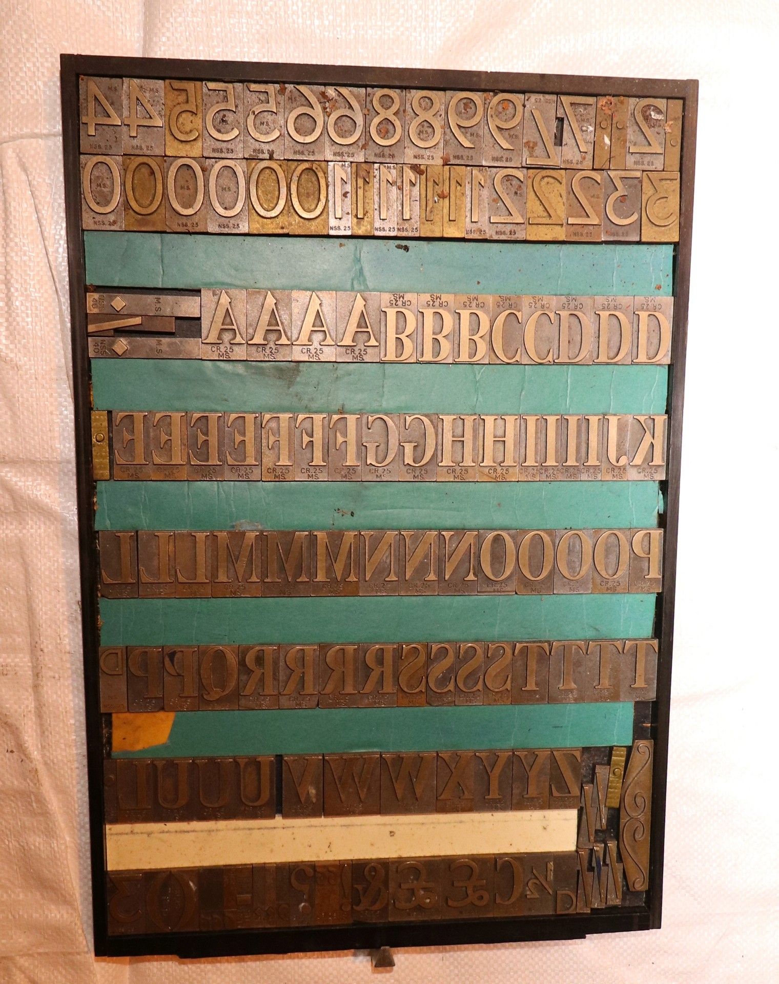 Wooden Box with Vintage Printers Typeset - Image 6 of 8