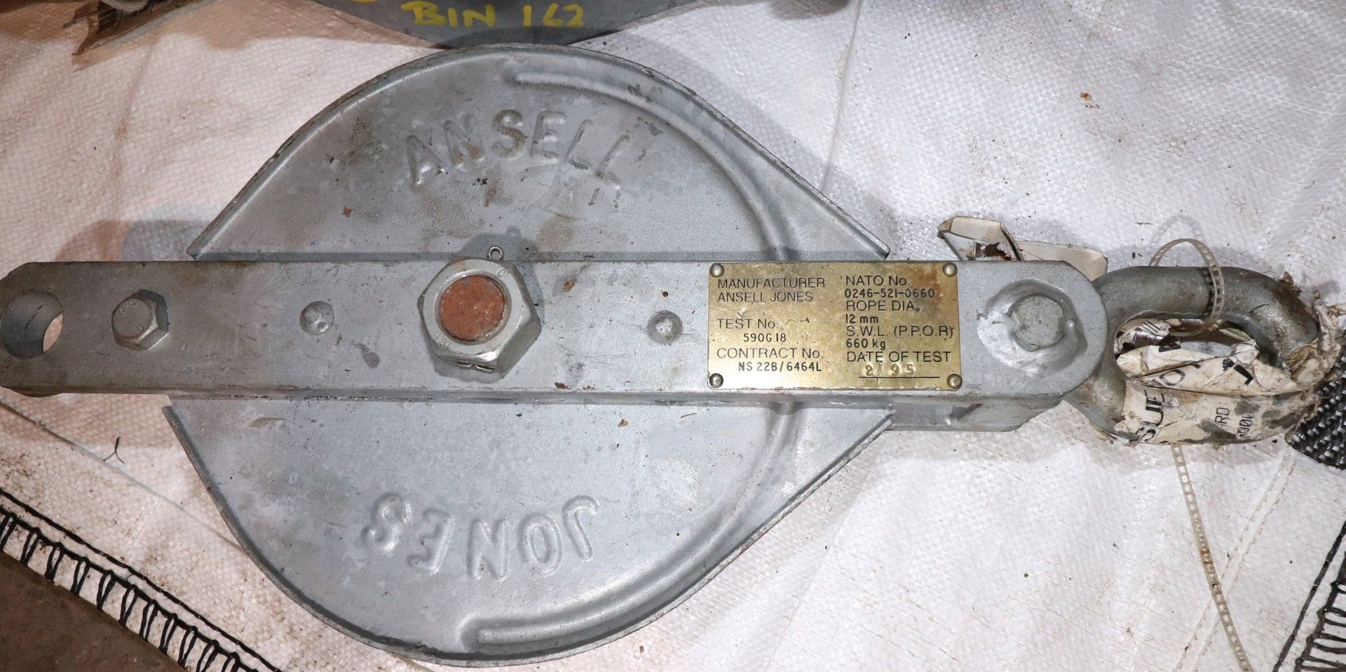 Ansell Jones Galvanised Hook & Block and Pulley - Image 6 of 7