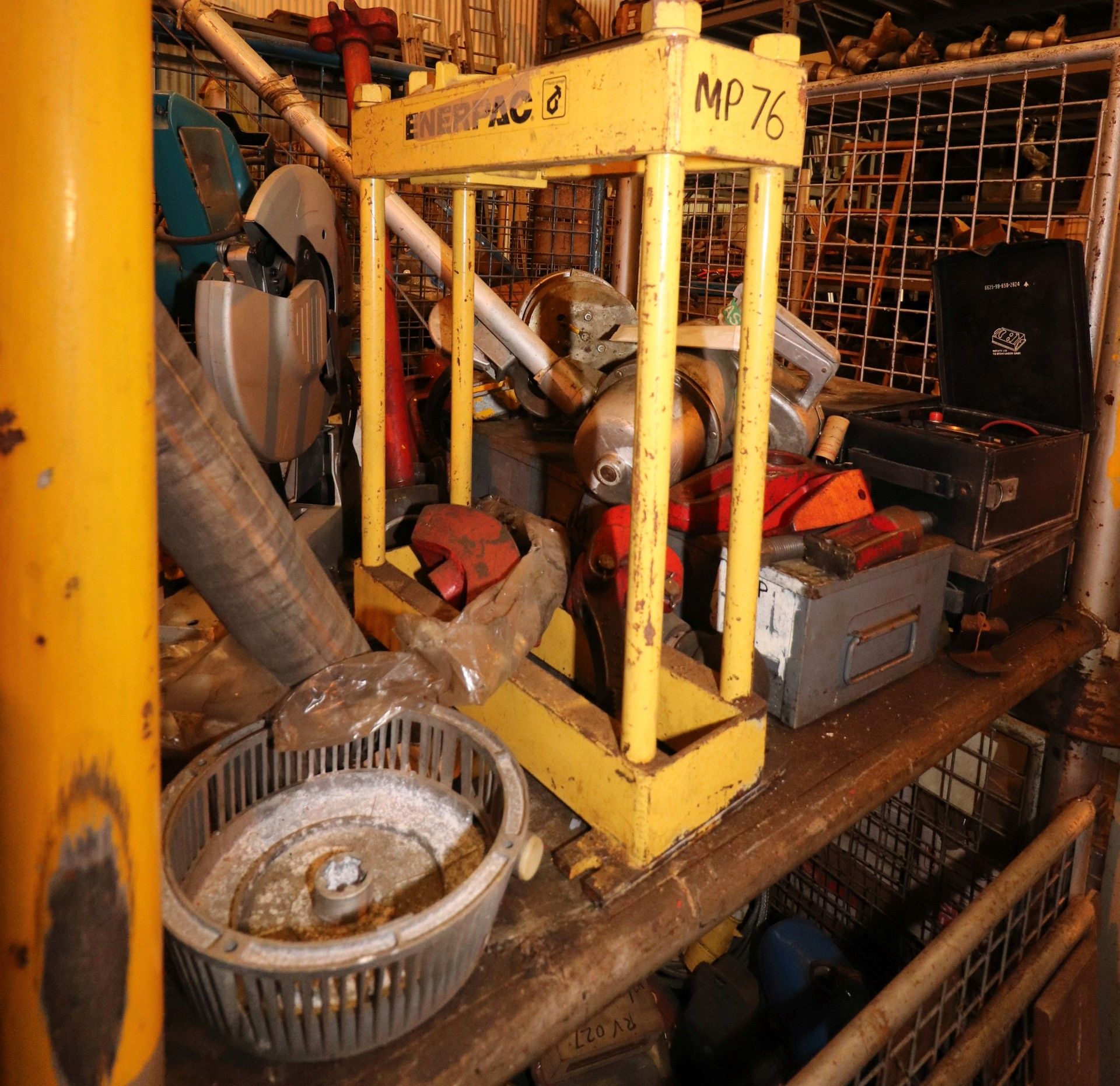 Test Meters & Press Frame & Chopsaw & Hoist