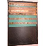 Wooden Box with Vintage Printers Typeset